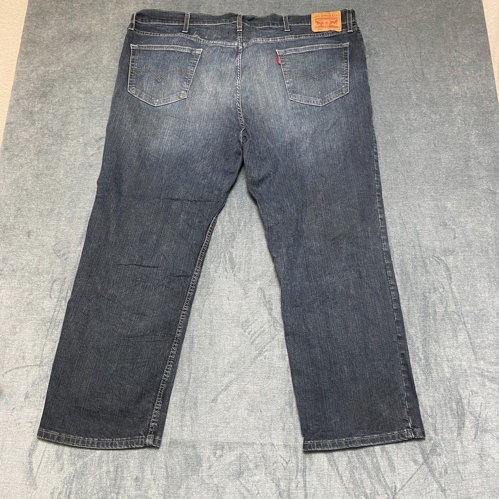 Levi's 559 Jeans Men 46x30 Blue Denim Dark Wash Straight Leg Comfort Relaxed Fit